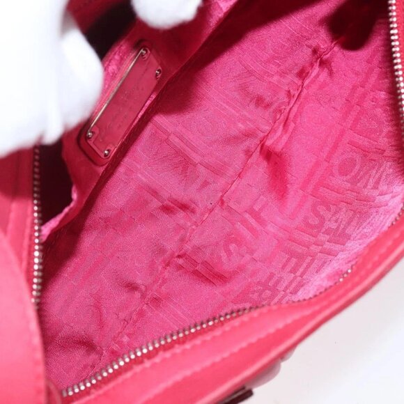 Salvatore Ferragamo Gancini Shoulder Bag Leather Pink Silver Auth - Picture 13 of 16